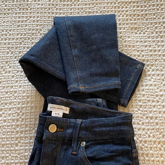GOOD AMERICAN ALWAYS FITS DENIM SKINNY JEANS 6 8 10 Blue High Waisted Never Worn - Picture 5 of 12
